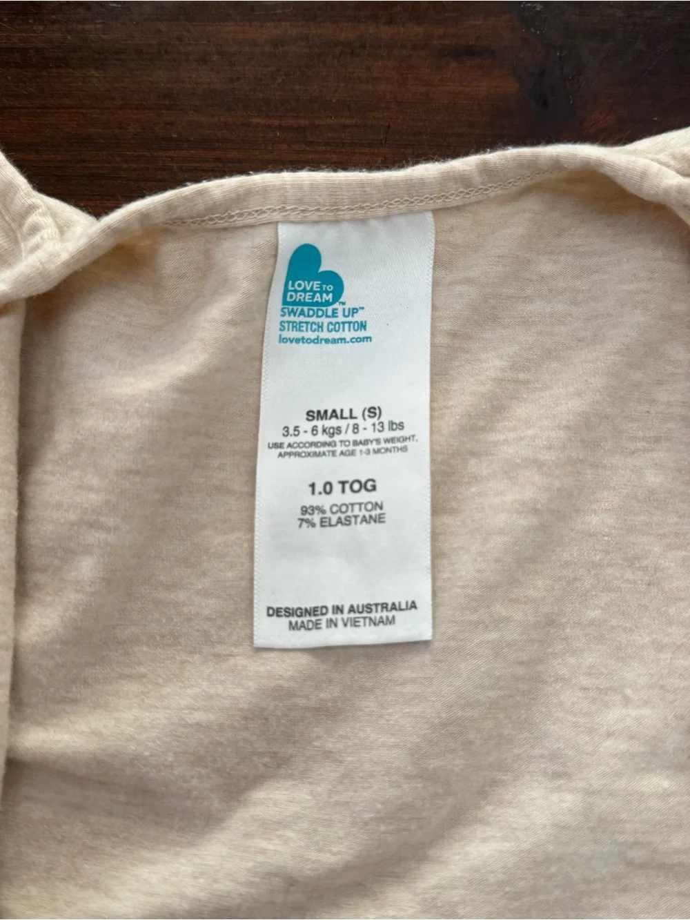 Love to Dream Swaddle Up Sleep Sack Cotton Size Small Oatmeal Heather